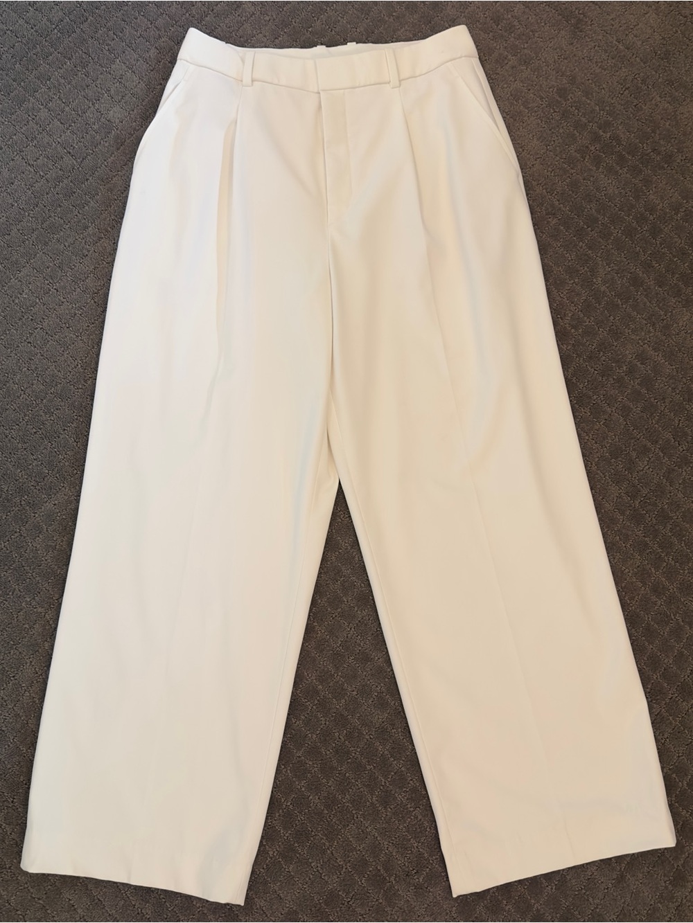 Uniqlo Off-White Wide-Leg Dress Pants - Picture 3 of 7